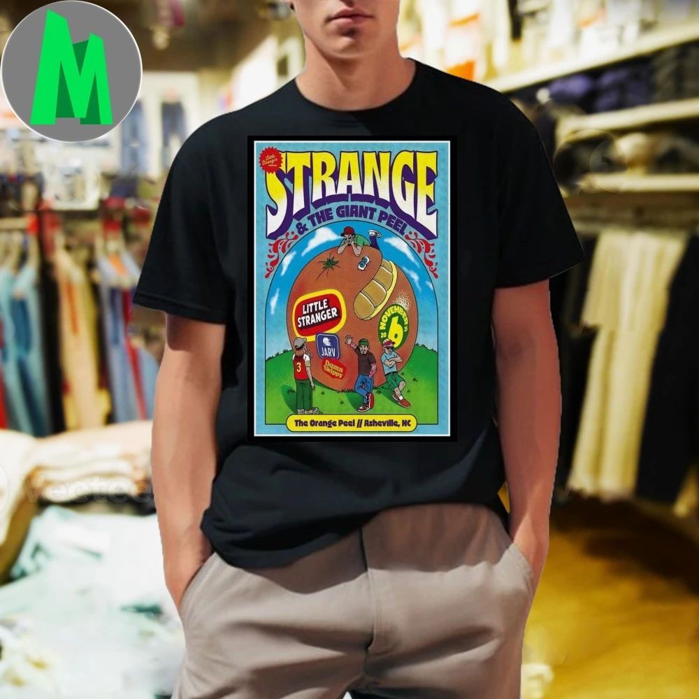 Strange The Giant Peel Nov 6 2025 Orange Asheville, - Adult & Kids T-Shirts, Sweatshirts & Hoodies apparel design preview 1