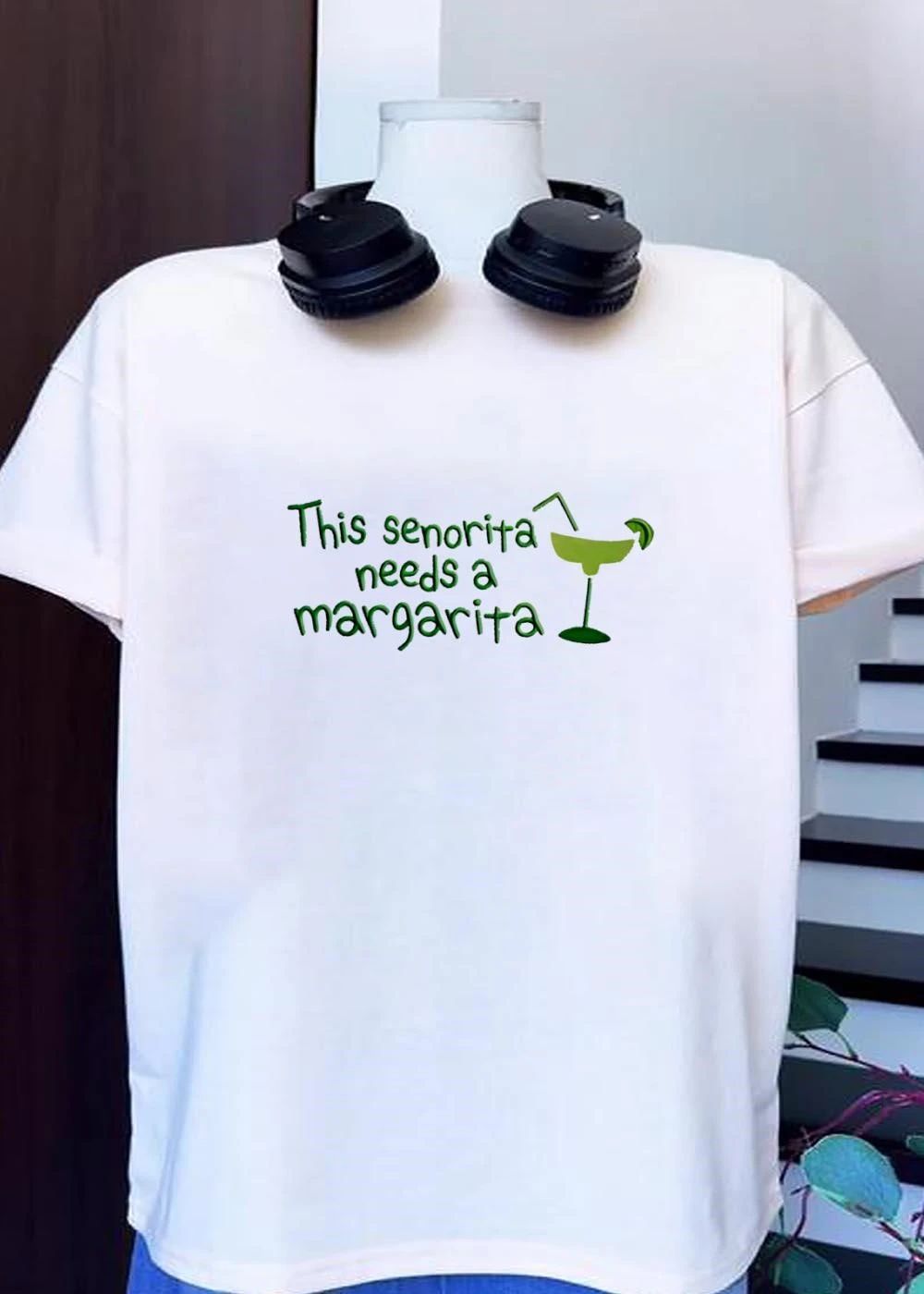 This Senorita Needs a Margarita Women's - Adult & Kids T-Shirts, Sweatshirts & Hoodies apparel design preview 1
