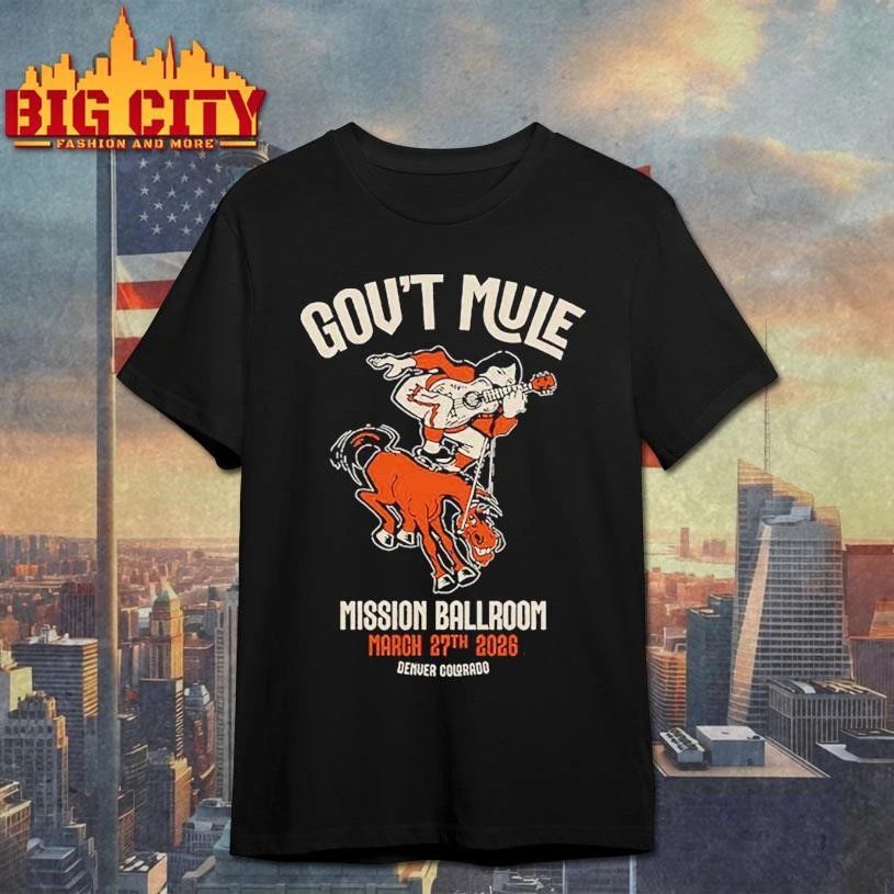Gov't Mule Denver, CO Mar 27 2026 Mission Ballroom - Adult & Kids T-Shirts, Sweatshirts & Hoodies apparel design preview 1