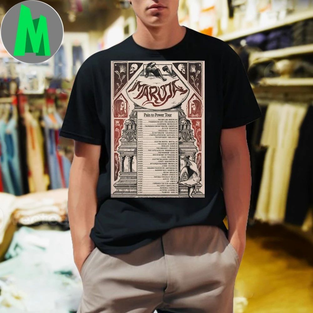Maruja Pain To Power Tour 2025 Poster - Adult & Kids T-Shirts, Sweatshirts & Hoodies apparel design preview 1