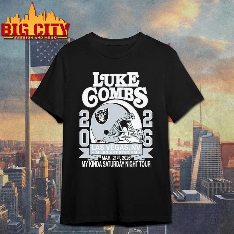 Luke Combs Exclusive Raiders Event Helmet - Adult & Kids T-Shirts, Sweatshirts & Hoodies apparel design preview 1