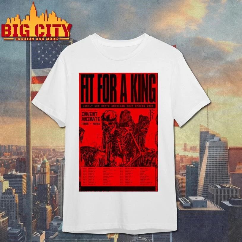 Fit For A King North American 2026 Spring Tour Poster - Adult & Kids T-Shirts, Sweatshirts & Hoodies apparel design preview 1