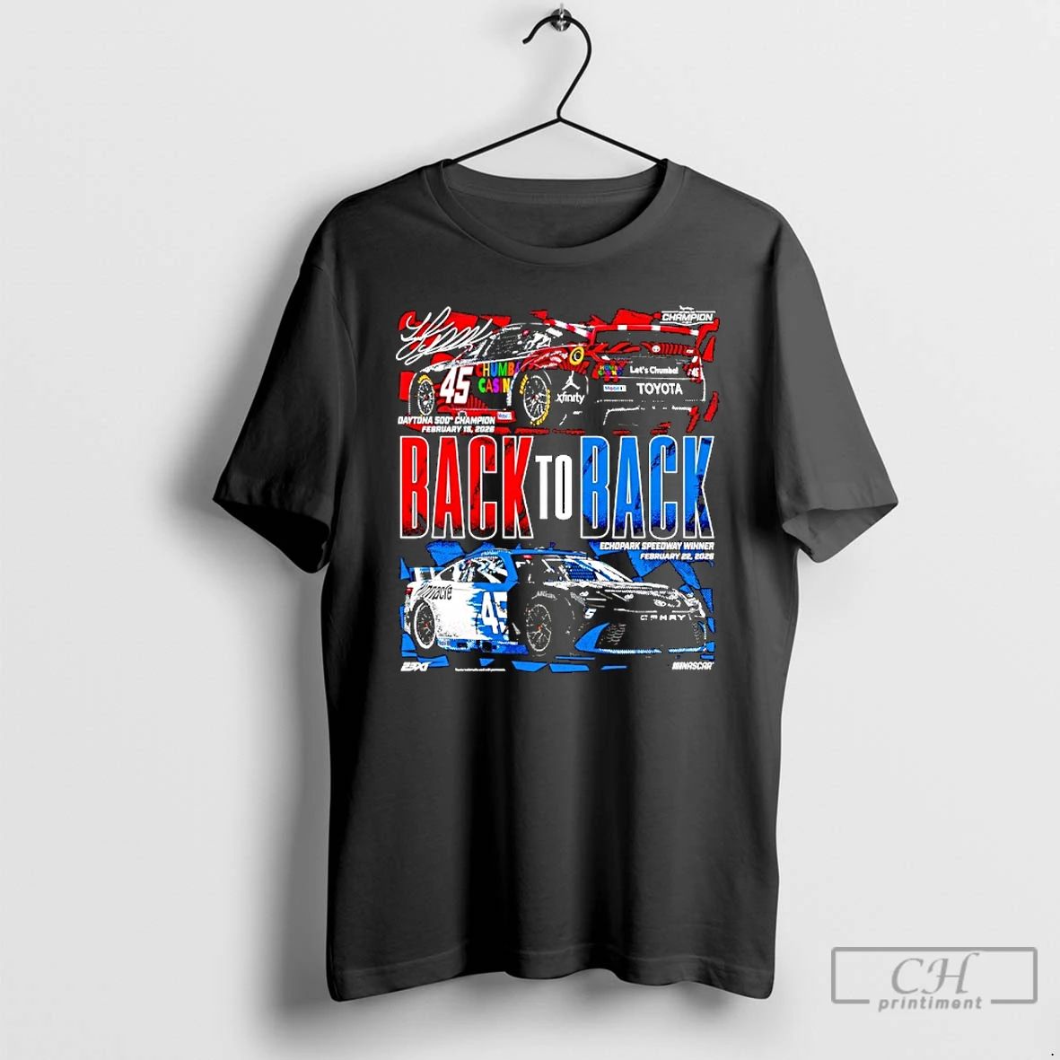 Classic Tyler Reddick Ink Black Back To Wins - Adult & Kids T-Shirts, Sweatshirts & Hoodies apparel design preview 1