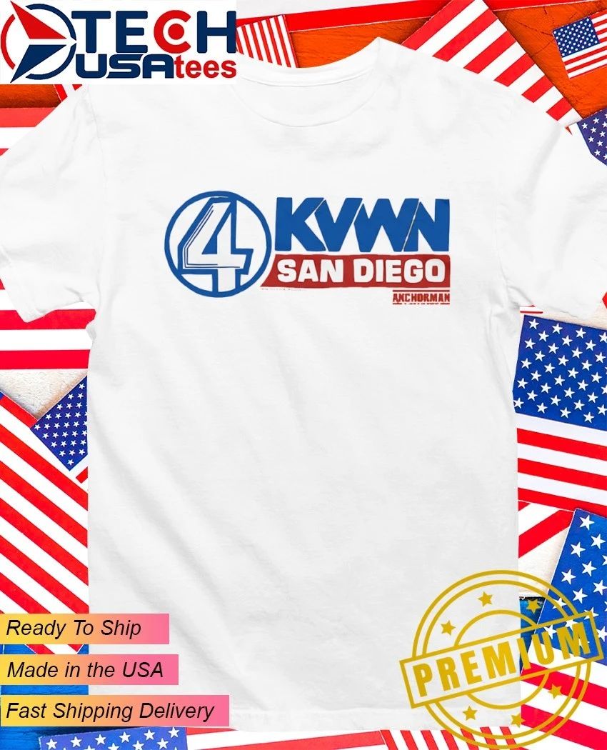 Anchorman KVWN Channel 4 News logo - Adult & Kids T-Shirts, Sweatshirts & Hoodies apparel design preview 1