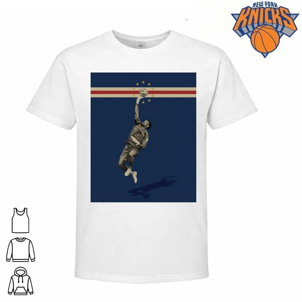Cape Verde Soccer Goalkeeper Jumping Save Star Flag - Adult & Kids T-Shirts, Sweatshirts & Hoodies apparel design preview 1