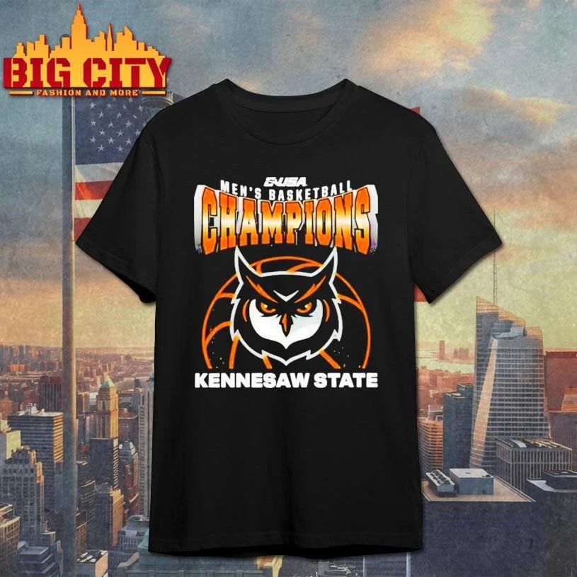 Kennesaw State Owls Champions C USA Men's Basketball - Adult & Kids T-Shirts, Sweatshirts & Hoodies apparel design preview 1