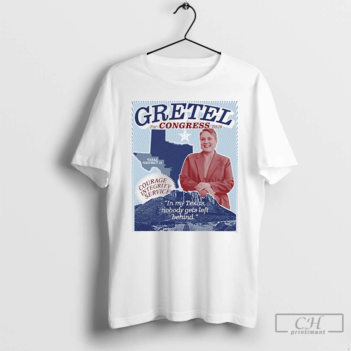 Classic Gretel For Congress 2026 In My Texas Nobody - Adult & Kids T-Shirts, Sweatshirts & Hoodies apparel design preview 1