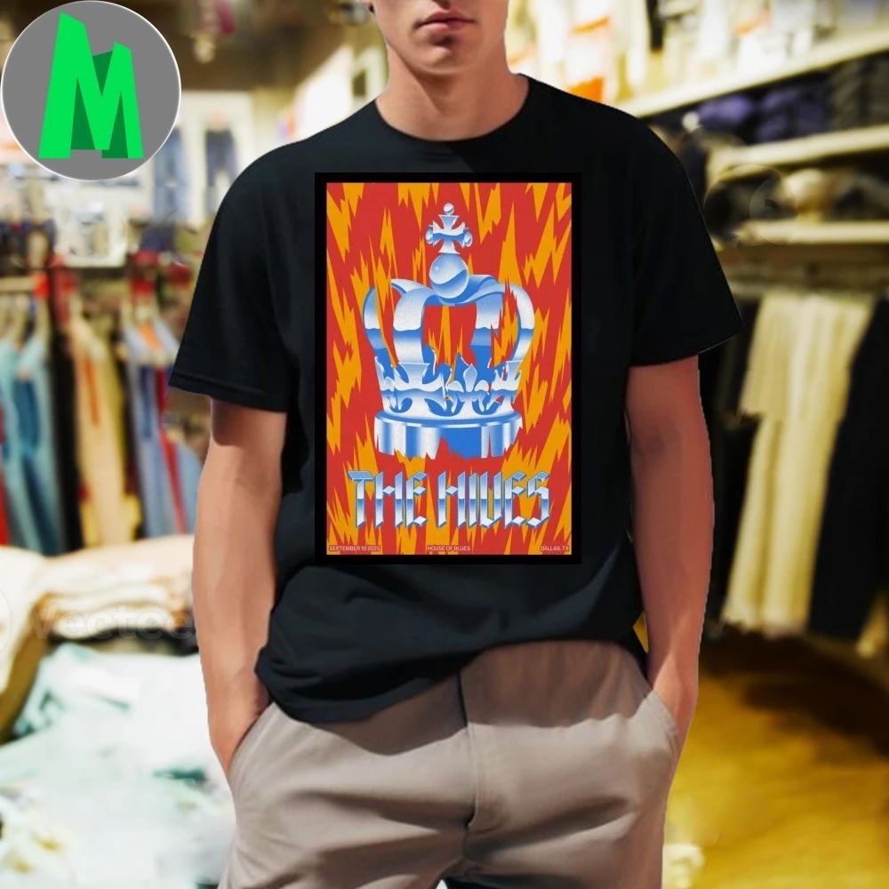 Poster The Hives Event Dallas, TX 09.10.2025 - Adult & Kids T-Shirts, Sweatshirts & Hoodies apparel design preview 1