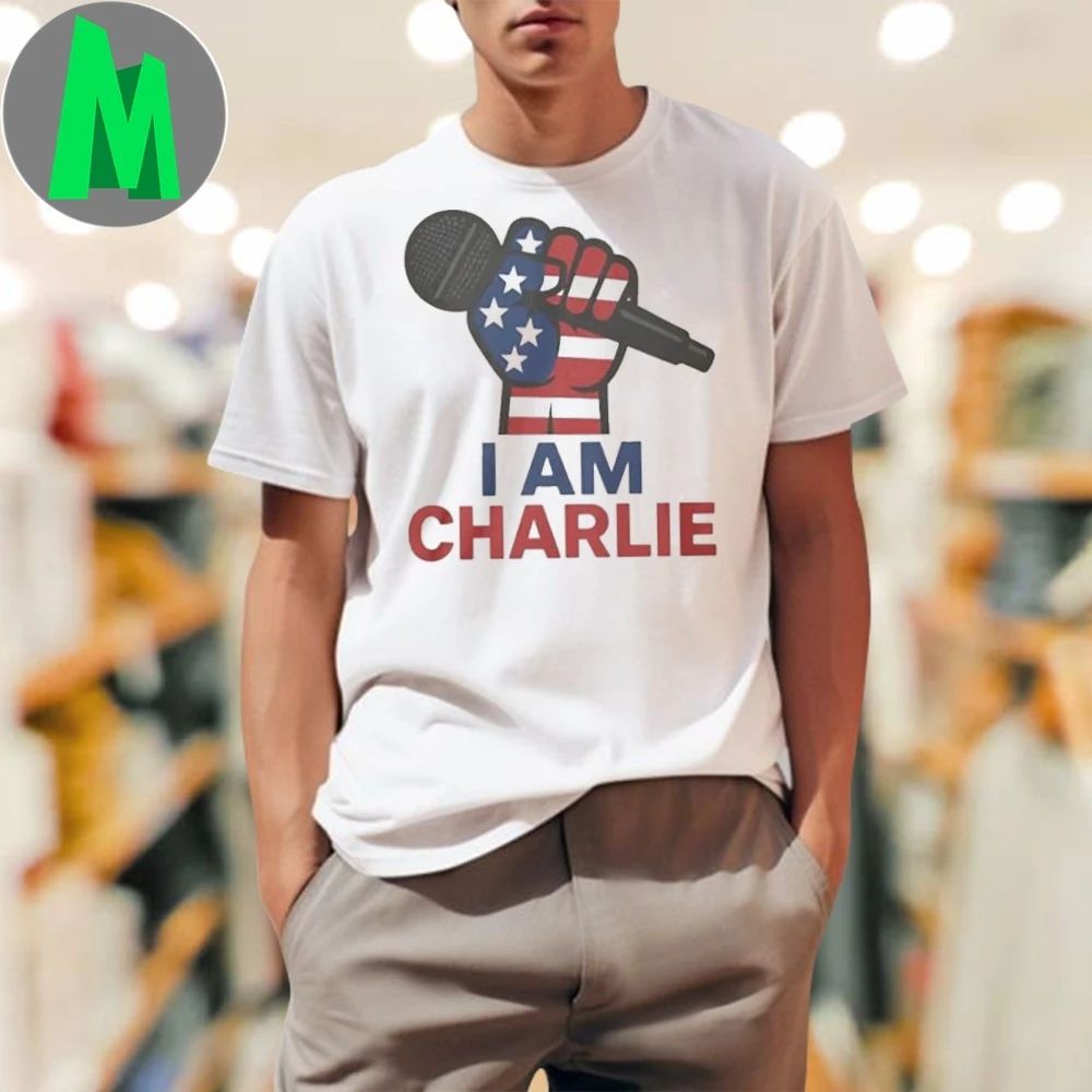 Charlie Kirk I am American Flag - Adult & Kids T-Shirts, Sweatshirts & Hoodies apparel design preview 1