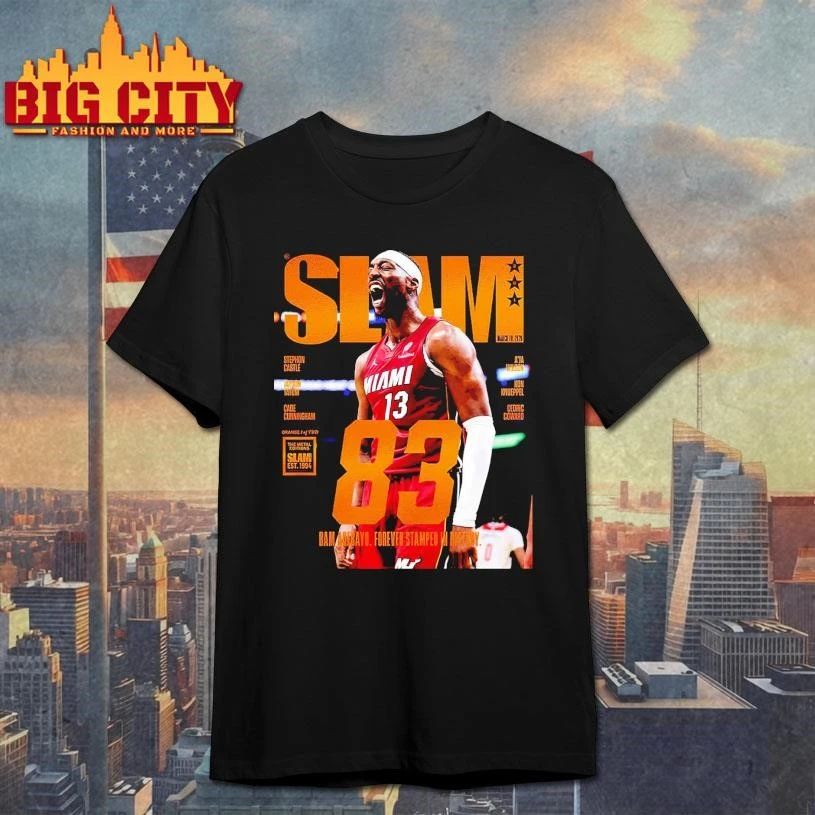 Bam Adebayo Miami Heat On The Cover Of SLAM 261 83 - Adult & Kids T-Shirts, Sweatshirts & Hoodies apparel design preview 1