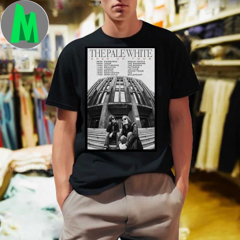 The Pale White 2026 UK Tour Poster - Adult & Kids T-Shirts, Sweatshirts & Hoodies apparel design preview 1