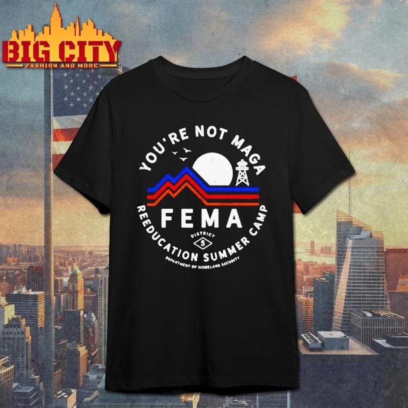 Youre Not Maga Reeducation Summer Camp At Night - Adult & Kids T-Shirts, Sweatshirts & Hoodies apparel design preview 1