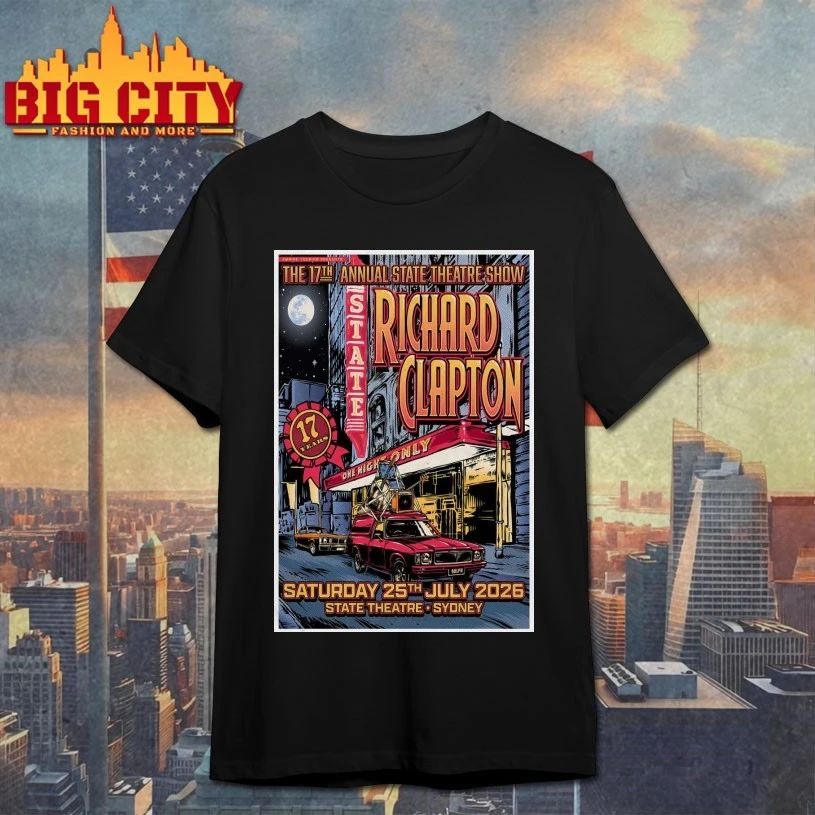 Richard Clapton Sydney AUS 7-25-2026 Poster - Adult & Kids T-Shirts, Sweatshirts & Hoodies apparel design preview 1