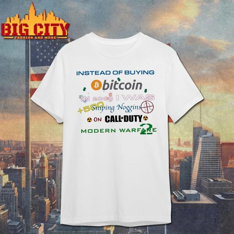 Instead Of Buying Bitcoin 2009 I Was Sniping Noggin - Adult & Kids T-Shirts, Sweatshirts & Hoodies apparel design preview 1