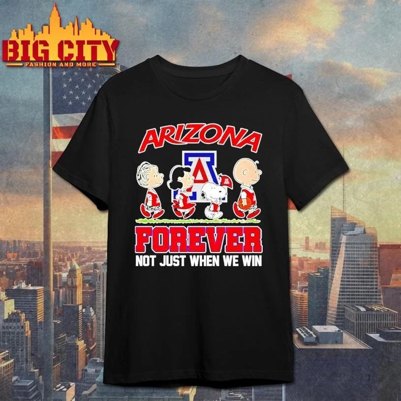 Peanuts Characters Arizona Wildcats Forever Not Just - Adult & Kids T-Shirts, Sweatshirts & Hoodies apparel design preview 1
