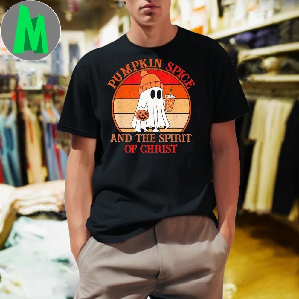 Cute Ghost Pumpkin Spice The Spirit Of Christ - Adult & Kids T-Shirts, Sweatshirts & Hoodies apparel design preview 1