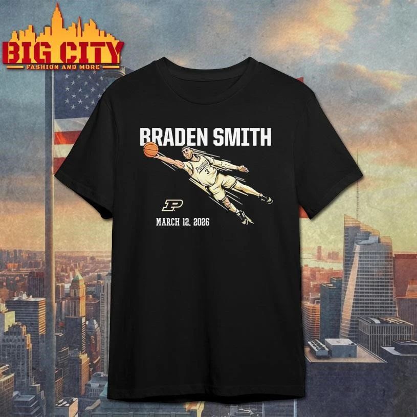 Purdue Men's Basketball Braden Smith Diving Assist - Adult & Kids T-Shirts, Sweatshirts & Hoodies apparel design preview 1