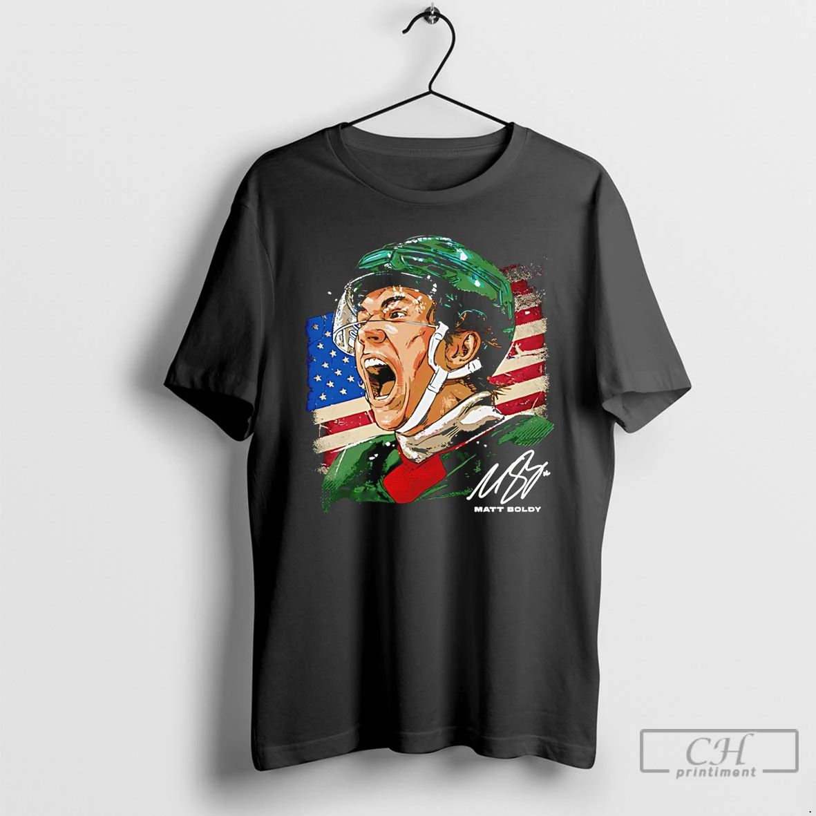 Classic Matt Boldy Minnesota Wild Usa Portrait - Adult & Kids T-Shirts, Sweatshirts & Hoodies apparel design preview 1
