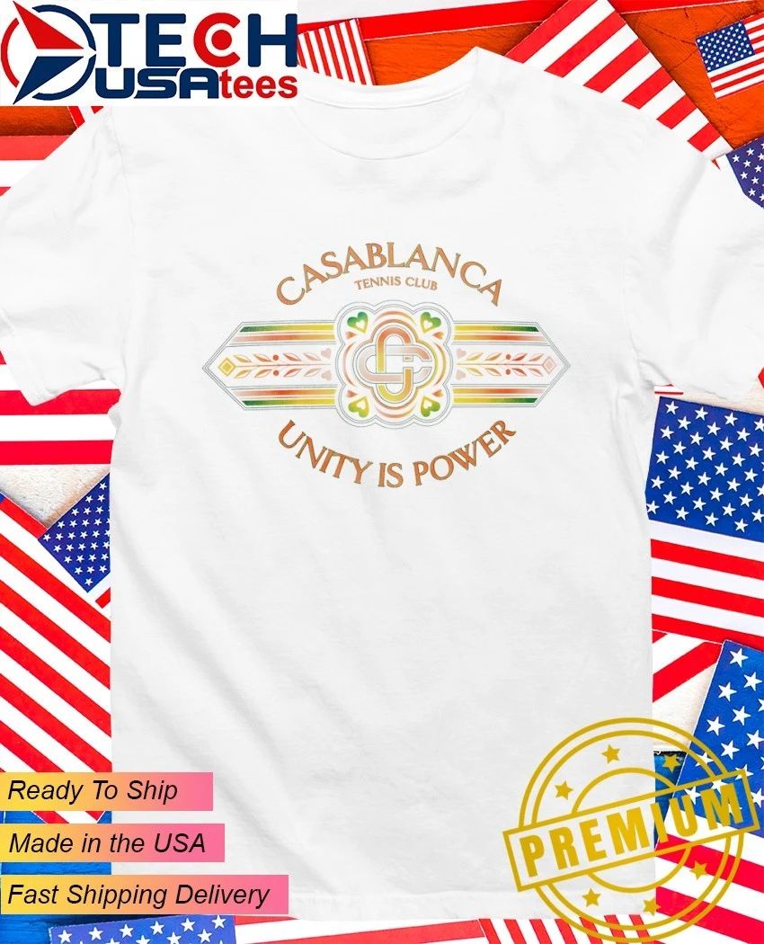Casablanca Unity is Power Tennis Club - Adult & Kids T-Shirts, Sweatshirts & Hoodies apparel design preview 1