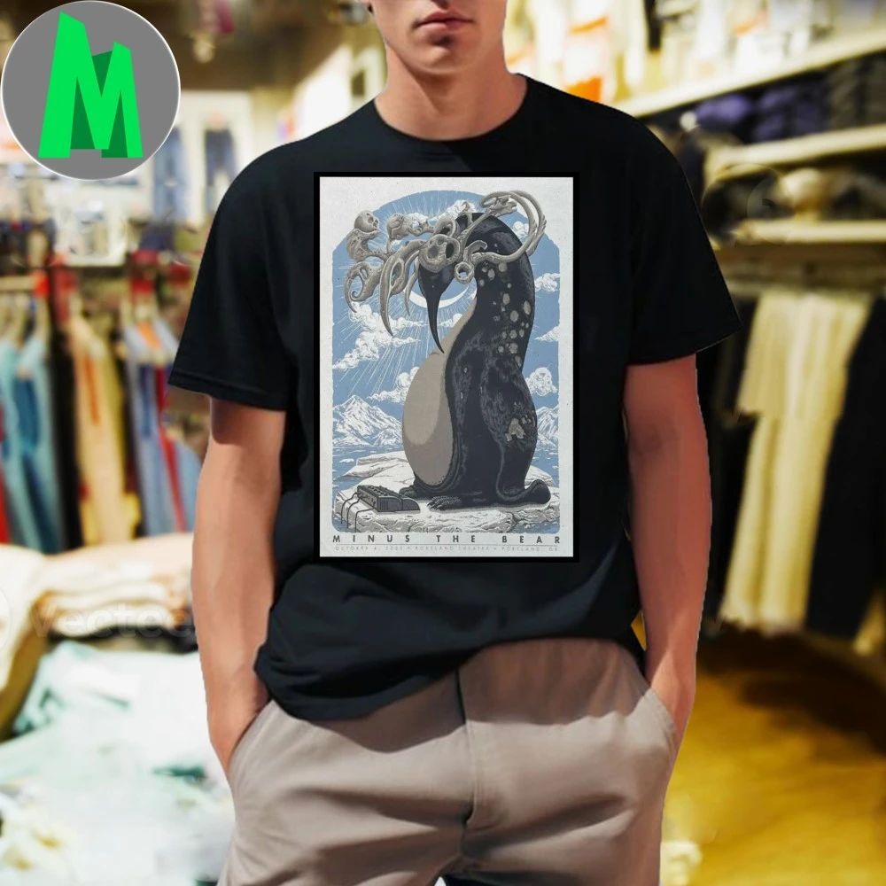 Minus The Bear Roseland Theater Portland 2025 Poster - Adult & Kids T-Shirts, Sweatshirts & Hoodies apparel design preview 1