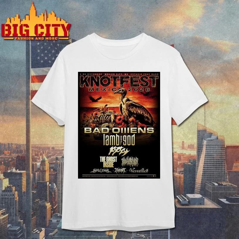 Knotfest Mexico 2026 Line Up At Estadio Fray Nano - Adult & Kids T-Shirts, Sweatshirts & Hoodies apparel design preview 1