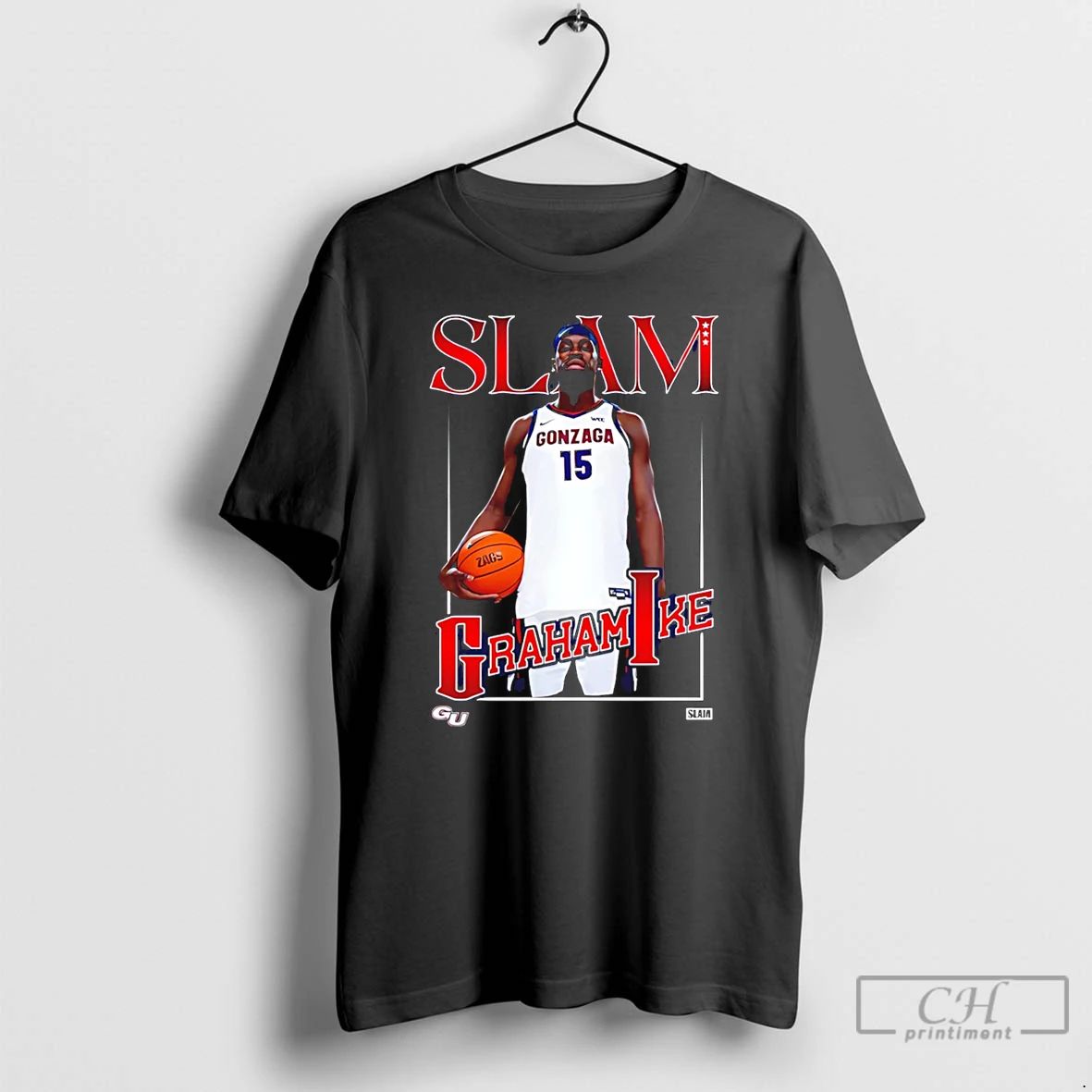 Classic Graham Ike Gonzaga Bulldogs Slam Graphic - Adult & Kids T-Shirts, Sweatshirts & Hoodies apparel design preview 1