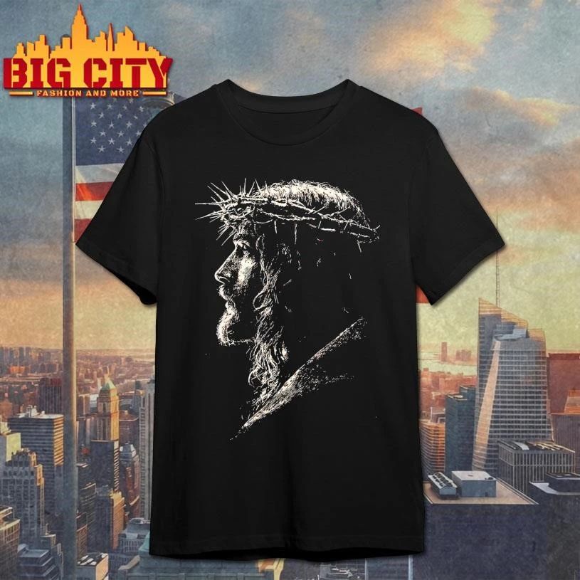 Jesus Crown of Thorns Sketch Vintage - Adult & Kids T-Shirts, Sweatshirts & Hoodies apparel design preview 1