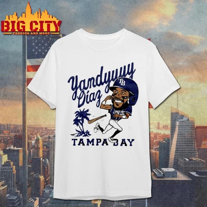 Yandy Diaz Tampa Bay Rays Baseball Player Caricature - Adult & Kids T-Shirts, Sweatshirts & Hoodies apparel design preview 1