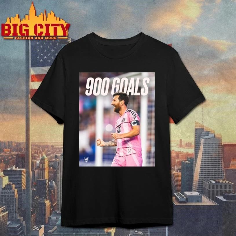 Messi 900 Goals Poster - Adult & Kids T-Shirts, Sweatshirts & Hoodies apparel design preview 1
