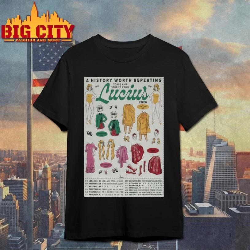 Lucius Tour 2026 A History Worth Repeating Poster - Adult & Kids T-Shirts, Sweatshirts & Hoodies apparel design preview 1