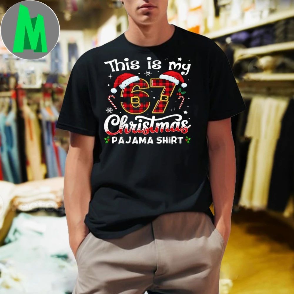 This is My 67 Christmas Pajama Meme Gen Alpha - Adult & Kids T-Shirts, Sweatshirts & Hoodies apparel design preview 1