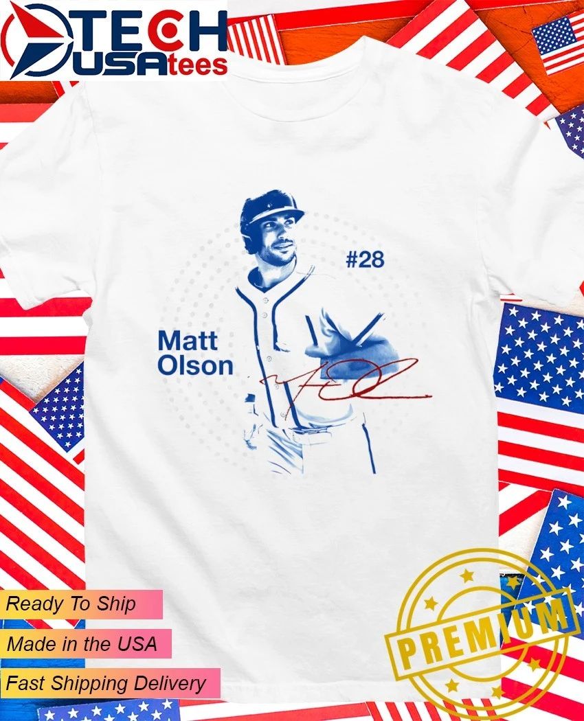 Matt Olson No. 28 Atlanta Braves star player - Adult & Kids T-Shirts, Sweatshirts & Hoodies apparel design preview 1