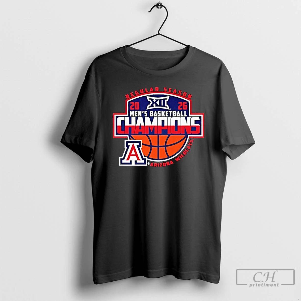 Classic Arizona Wildcats 2026 Big 12 Mens Basketball - Adult & Kids T-Shirts, Sweatshirts & Hoodies apparel design preview 1