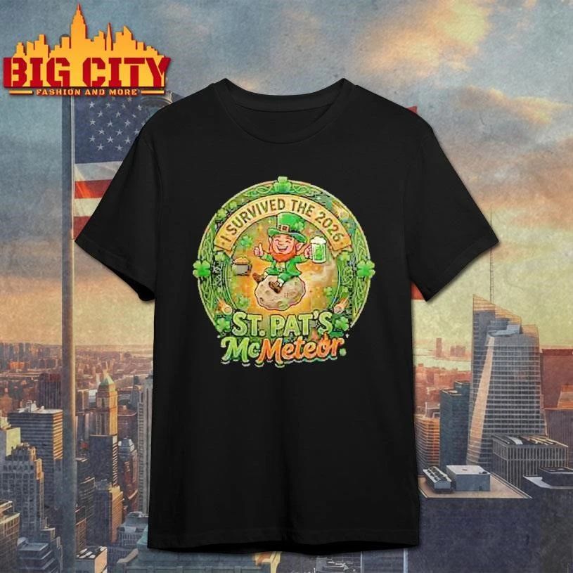I Survived The St. Patricks Day 2026 Meteor - Adult & Kids T-Shirts, Sweatshirts & Hoodies apparel design preview 1