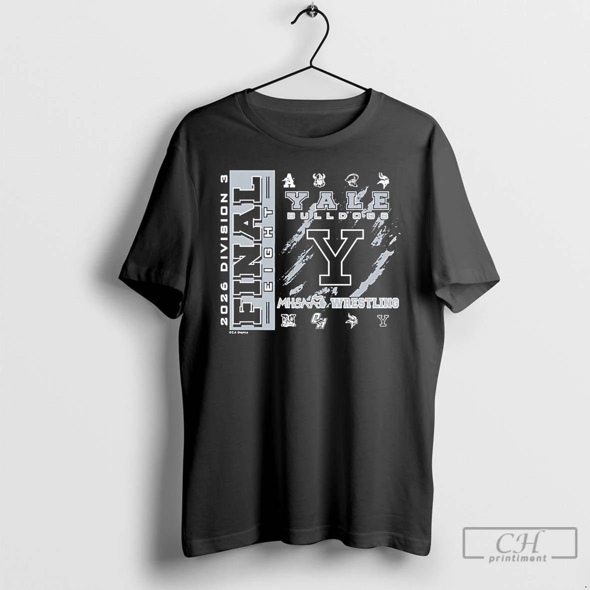 Classic Yale Bulldogs 2026 Mhsaa Team Wrestling Final - Adult & Kids T-Shirts, Sweatshirts & Hoodies apparel design preview 1