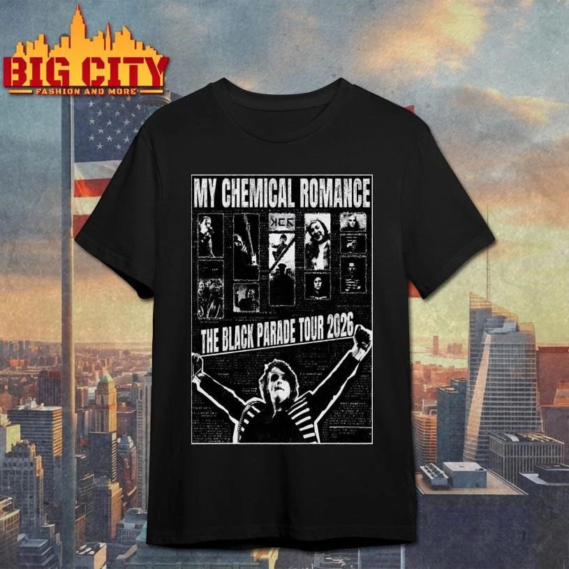 My Chemical Romance Tour The Black Parade 2026 Poster - Adult & Kids T-Shirts, Sweatshirts & Hoodies apparel design preview 1