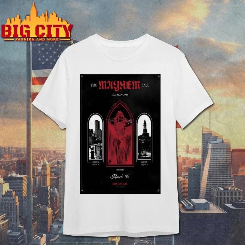 Lady Gaga 3-30-2026 Boston MA Poster - Adult & Kids T-Shirts, Sweatshirts & Hoodies apparel design preview 1