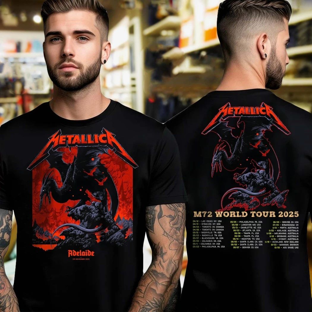 Metallica M72 Adelaide Two-Sided November 5, 2025 - Adult & Kids T-Shirts, Sweatshirts & Hoodies apparel design preview 1