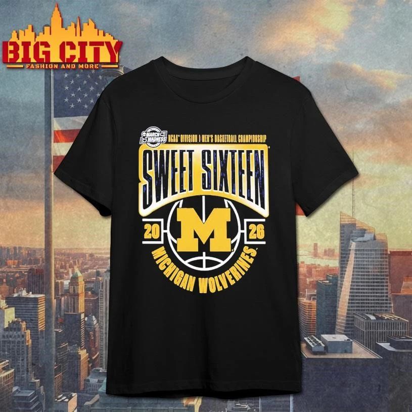 Michigan Wolverines Men's Basketball 2026 NCAA March - Adult & Kids T-Shirts, Sweatshirts & Hoodies apparel design preview 1