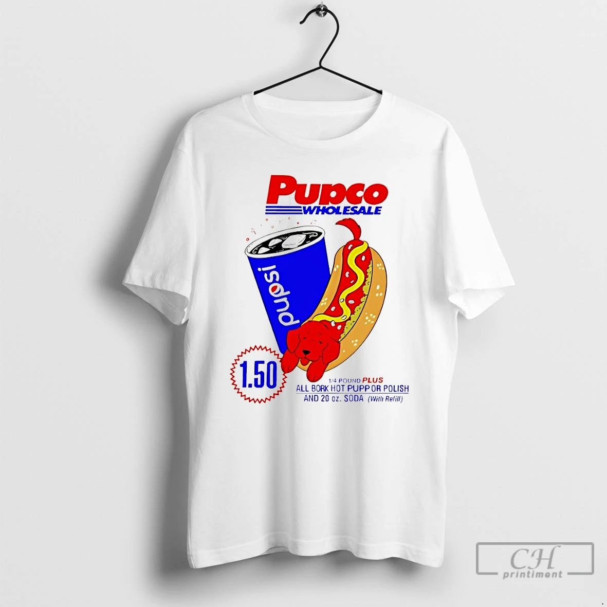 Classic Pupsi Hot Dog Pupco Wholesale All Bork Pupp - Adult & Kids T-Shirts, Sweatshirts & Hoodies apparel design preview 1