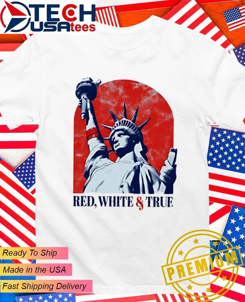 Red White and True Statue of Liberty America 250th - Adult & Kids T-Shirts, Sweatshirts & Hoodies apparel design preview 1