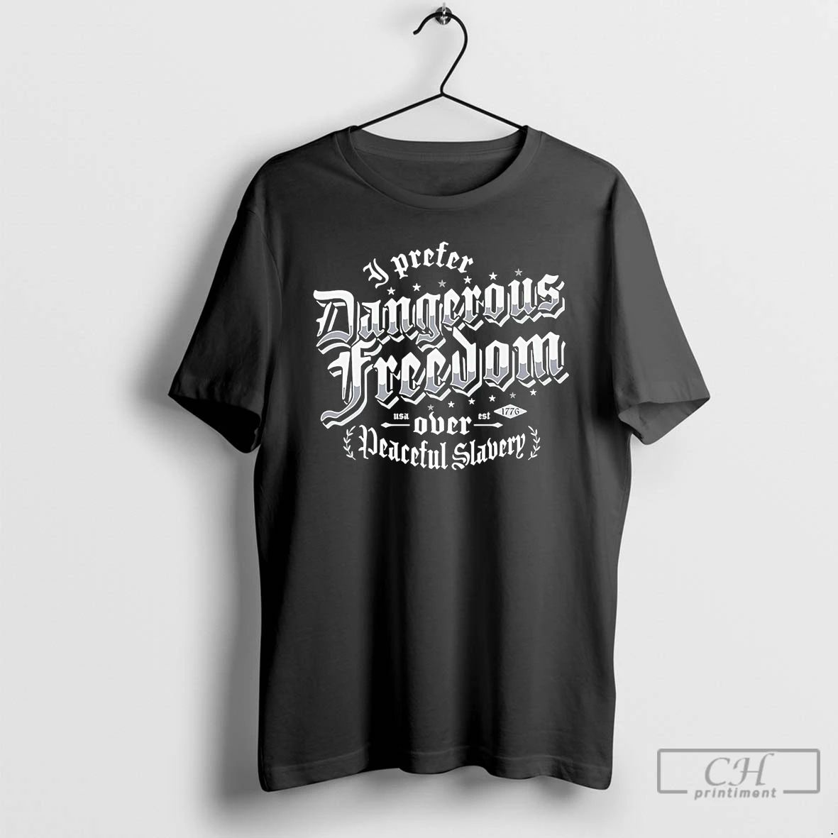 Classic I Prefer Dangerous Freedom Over Peaceful - Adult & Kids T-Shirts, Sweatshirts & Hoodies apparel design preview 1