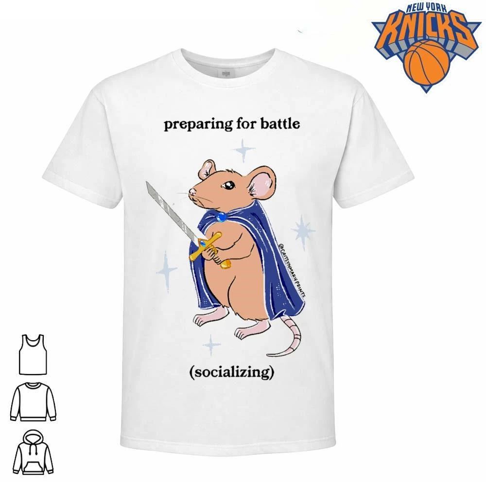 Funny Preparing For Battle Socializing Mouse Fantasy - Adult & Kids T-Shirts, Sweatshirts & Hoodies apparel design preview 1