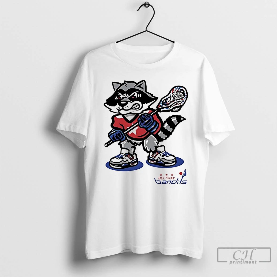 Classic Beltway Bandits Lacrosse Raccoon - Adult & Kids T-Shirts, Sweatshirts & Hoodies apparel design preview 1