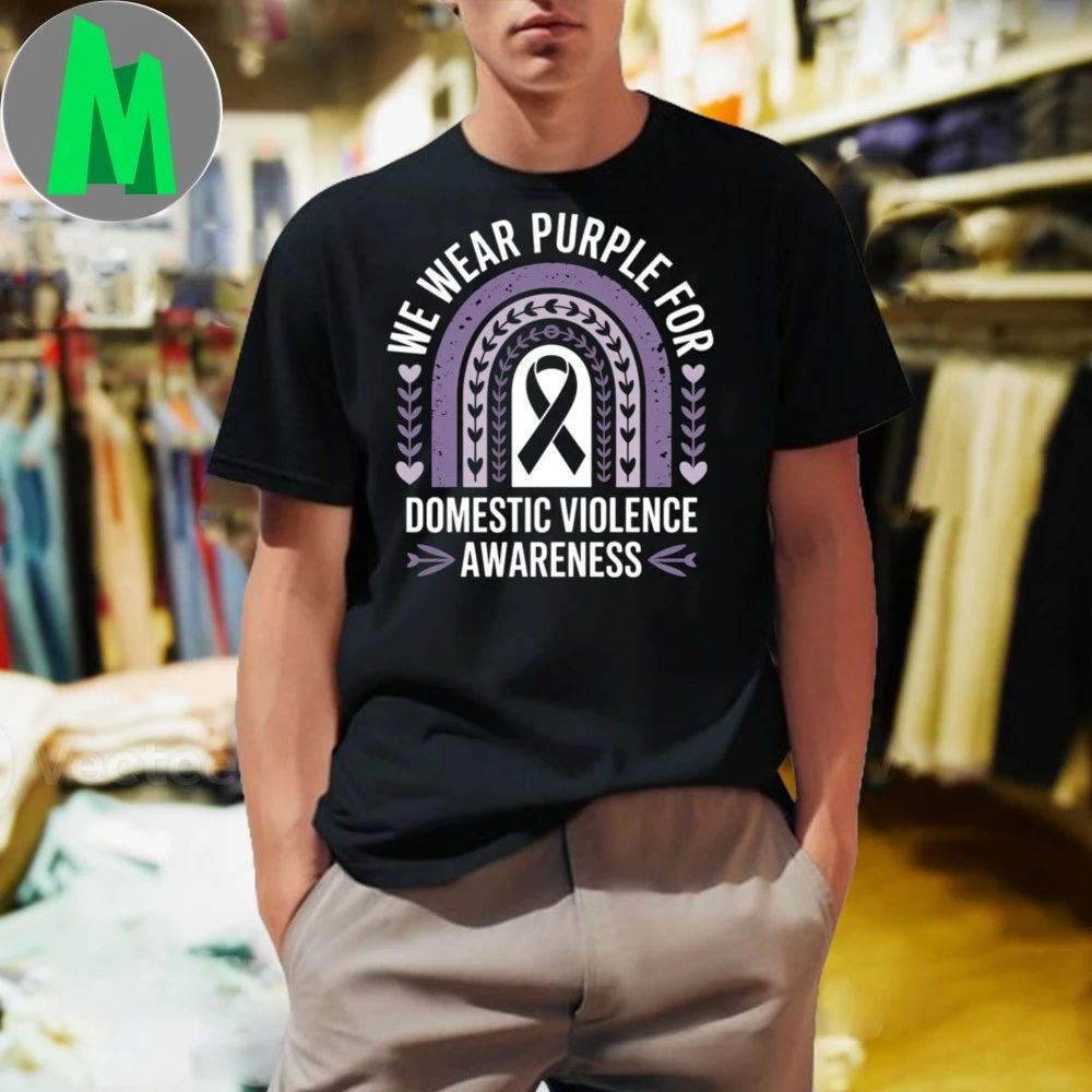 Domestic Violence Awareness Rainbow Support - Adult & Kids T-Shirts, Sweatshirts & Hoodies apparel design preview 1