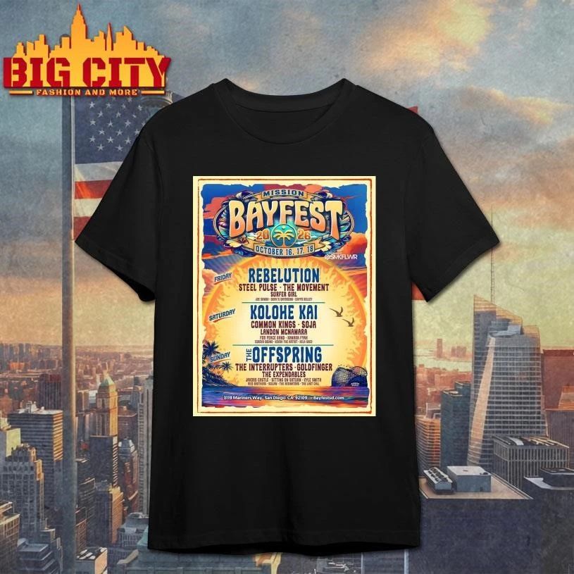 Mission Bayfest 2026 Full Lineup In San Diego - Adult & Kids T-Shirts, Sweatshirts & Hoodies apparel design preview 1