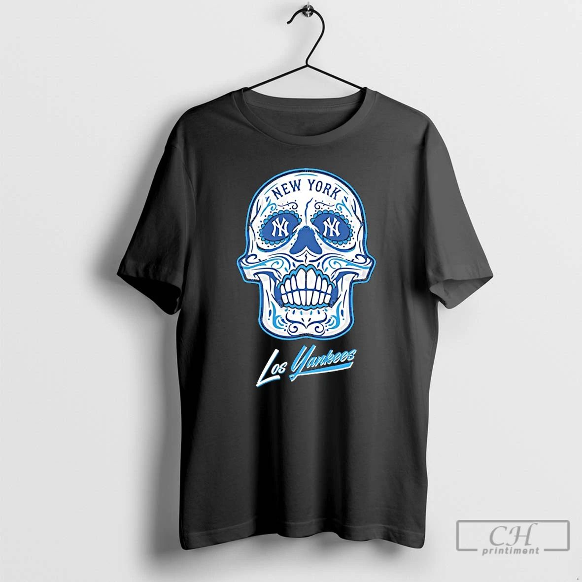 Classic New York Yankees Baseball Los Sugar Skull - Adult & Kids T-Shirts, Sweatshirts & Hoodies apparel design preview 1