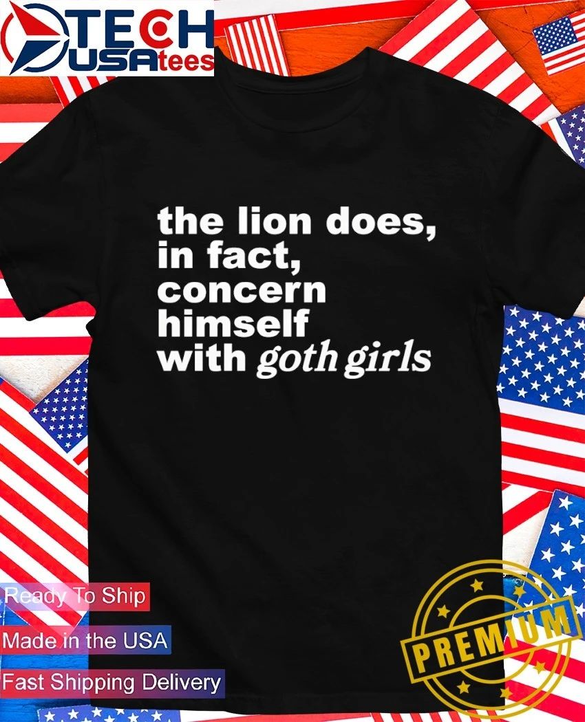 The lion does in fact concern himself with goth girls - Adult & Kids T-Shirts, Sweatshirts & Hoodies apparel design preview 1