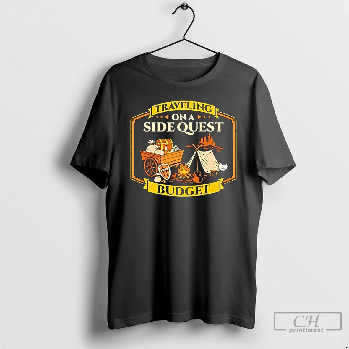 Classic Traveling On A Side Quest Budget - Adult & Kids T-Shirts, Sweatshirts & Hoodies apparel design preview 1