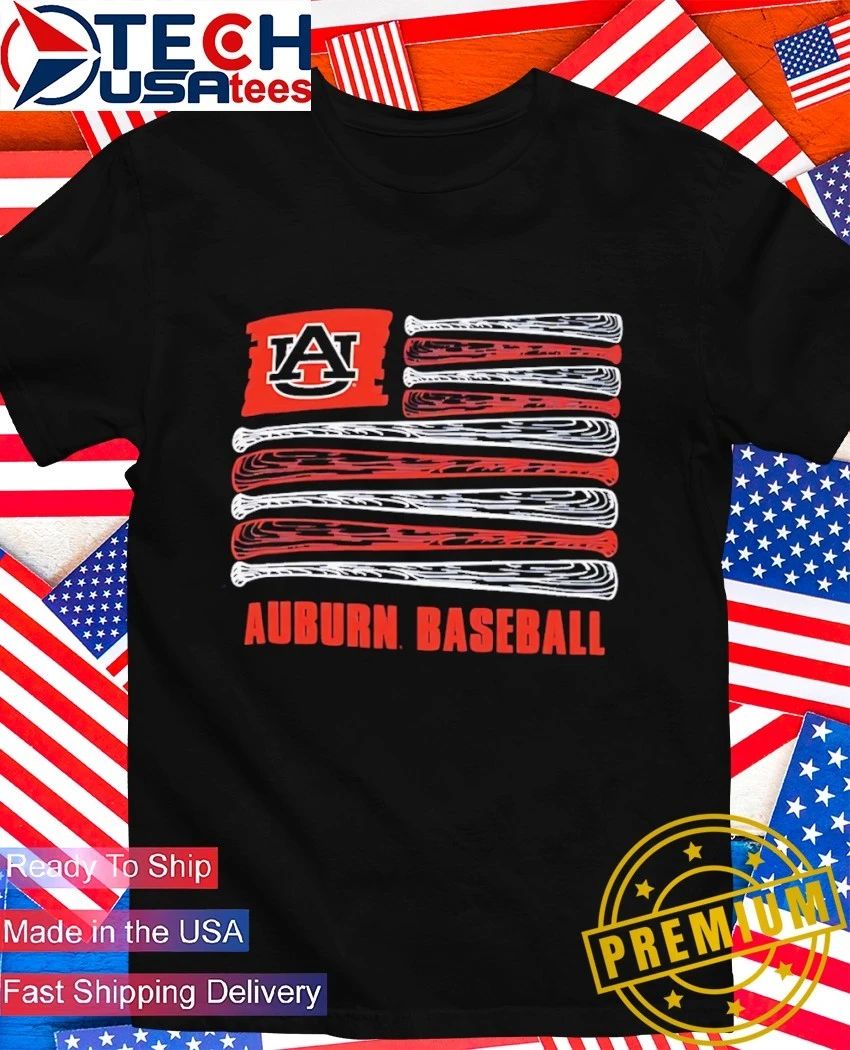 Auburn Tigers Baseball America's 250 flag - Adult & Kids T-Shirts, Sweatshirts & Hoodies apparel design preview 1